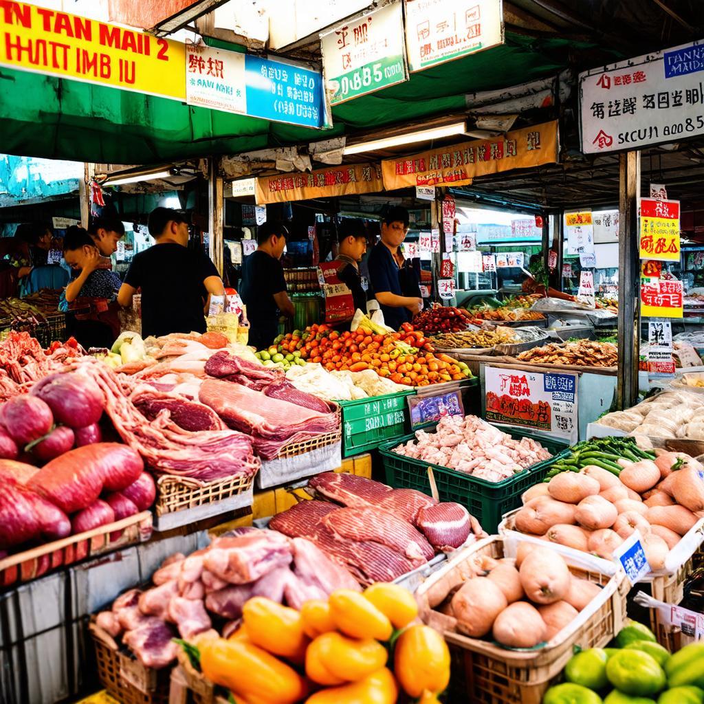 Các gian hàng thực phẩm tươi ngon bên trong Chợ Tân Mai 2 Long Thành Đồng Nai
